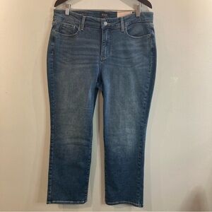 NYDJ Sz 14 Marilyn Straight Ankle Mid Wash Lift Tuck Technology Jeans NEW